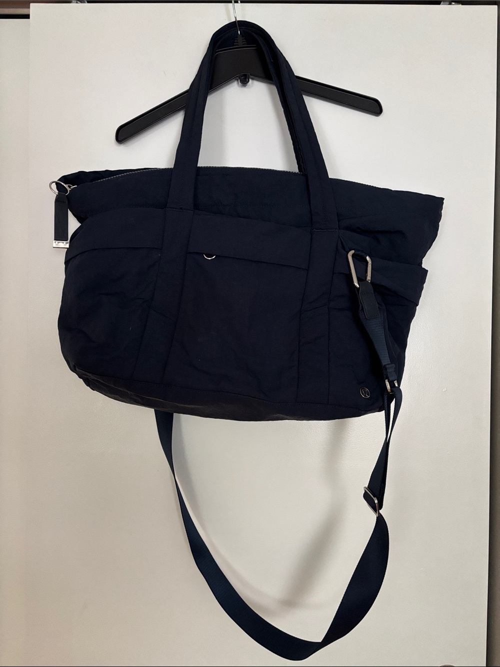 lululemon navy nylon Tote with Adjustable Crossbody Strap